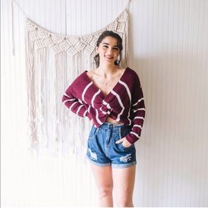 Knotted back sweater